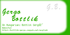 gergo bottlik business card